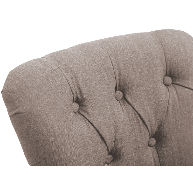 Tabouret de bar en tissu Lakewood, style antique taupe