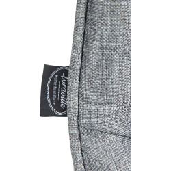 Taburete de bar Vonore en tela Gris,Negro