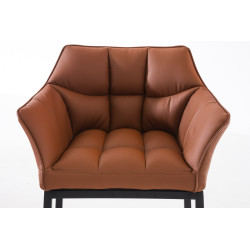 Tabouret de bar Damaso B avec structure à 4 pieds marron clair
