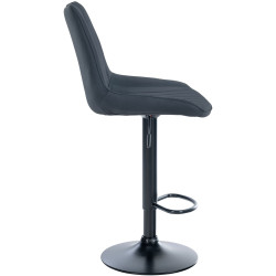 Tabouret de bar Toni en tissu gris foncé