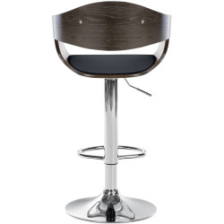 Tabouret de bar Kingston C noir/gris