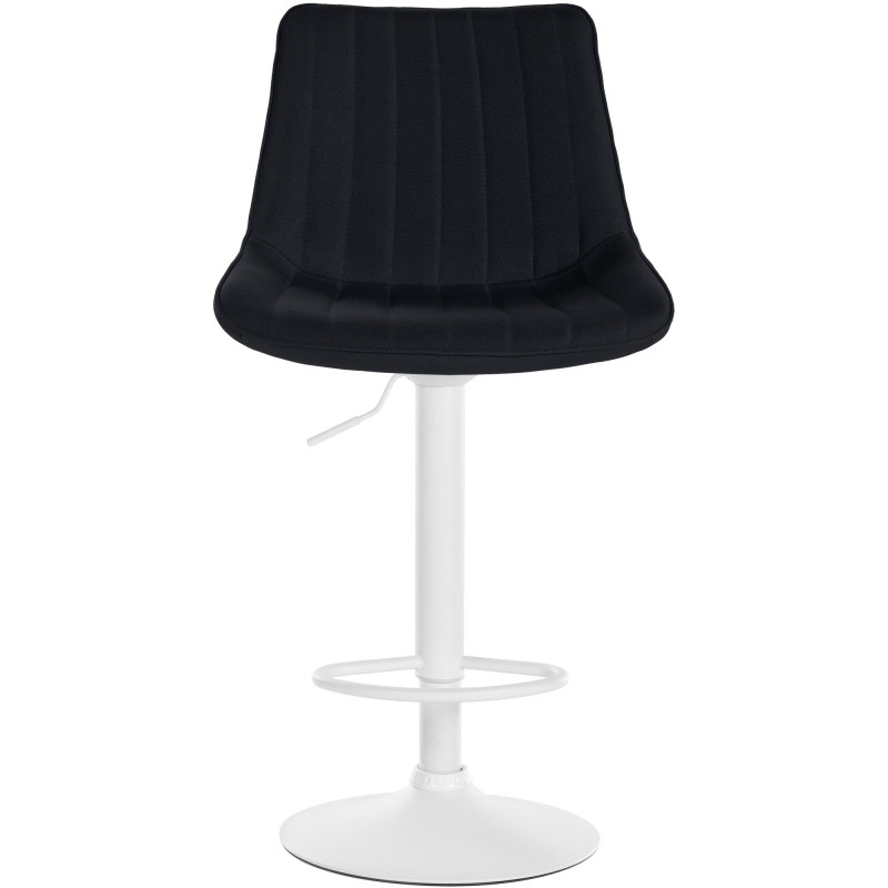 Tabouret de bar Toni en tissu noir