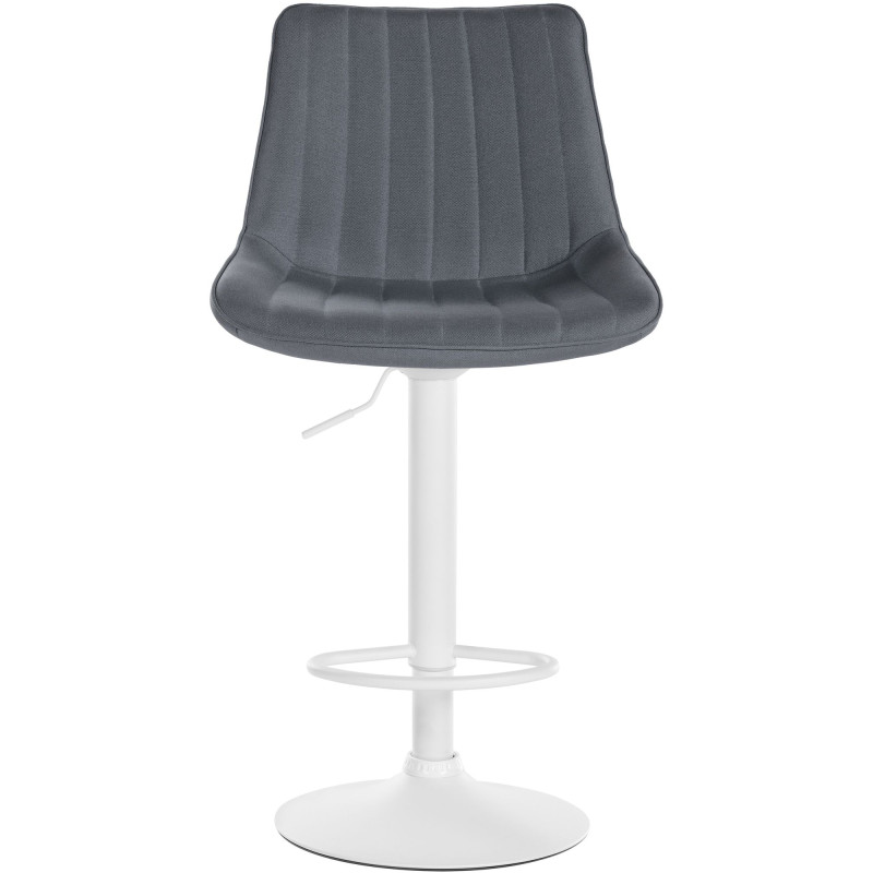 Tabouret de bar Toni en tissu gris