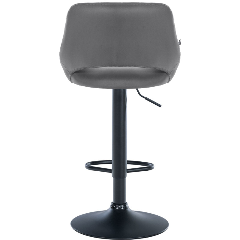 Lot de 2 tabourets de bar Milet en cuir artificiel B gris
