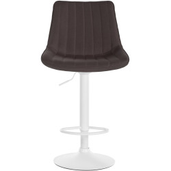 Tabouret de bar Toni en tissu taupe