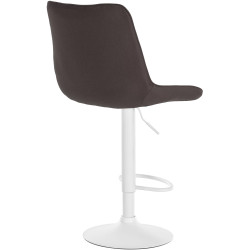 Tabouret de bar Toni en tissu taupe