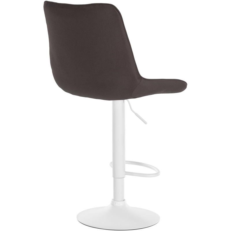 Tabouret de bar Toni en tissu taupe
