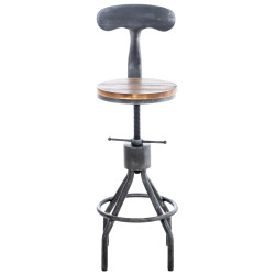 Ensemble de 2 tabourets de bar Hanam argent antique