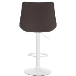 Tabouret de bar Toni en tissu taupe