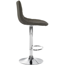 Lot de 2 tabourets de bar Lex tissu C taupe