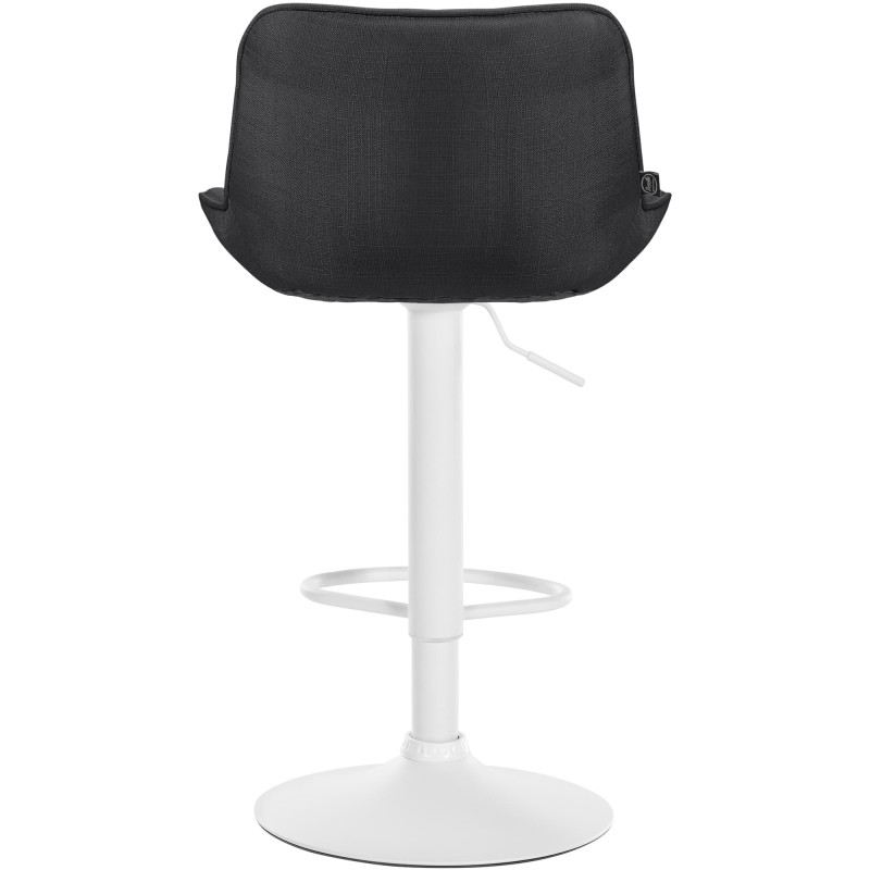 Sgabello da bar Vonore in tessuto bianco e grigio scuro