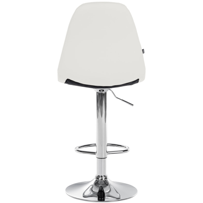 Tabouret de bar Elmore simili cuir C blanc