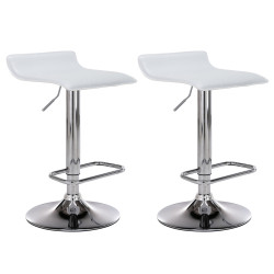 Ensemble de 2 tabourets de bar Dyn blanc