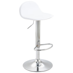Ensemble de 2 tabourets de bar Lana V2 chromés blanc