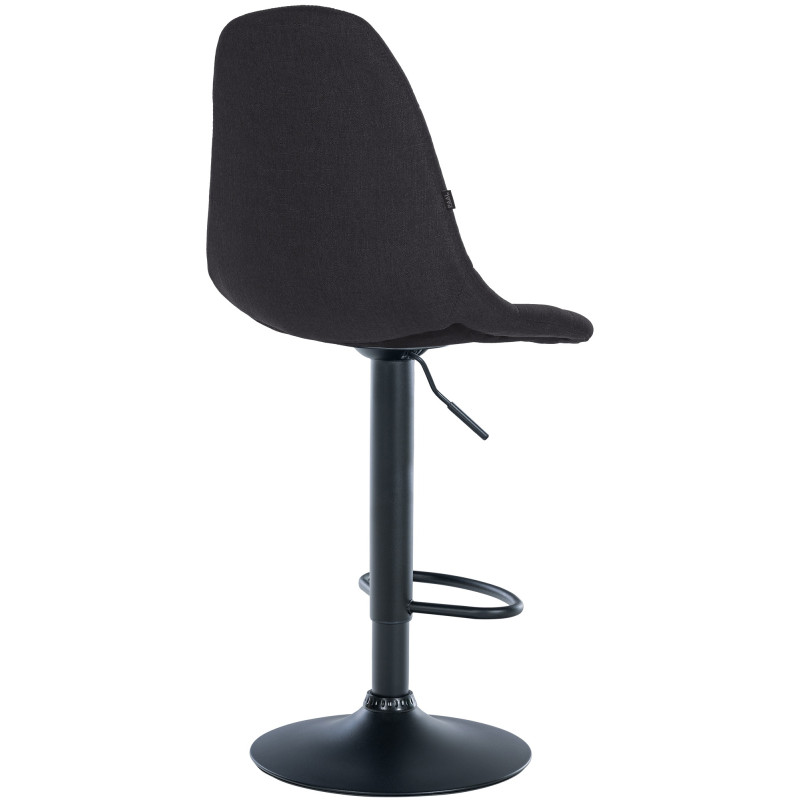 Tabouret de bar Elmore tissu B noir