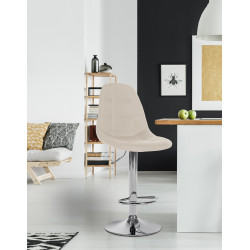 Tabouret de bar Elmore tissu C crème