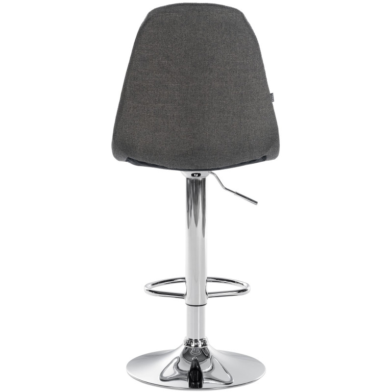 Tabouret de bar Elmore tissu C gris foncé