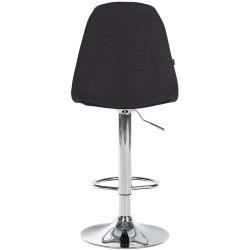 Tabouret de bar Elmore tissu C noir