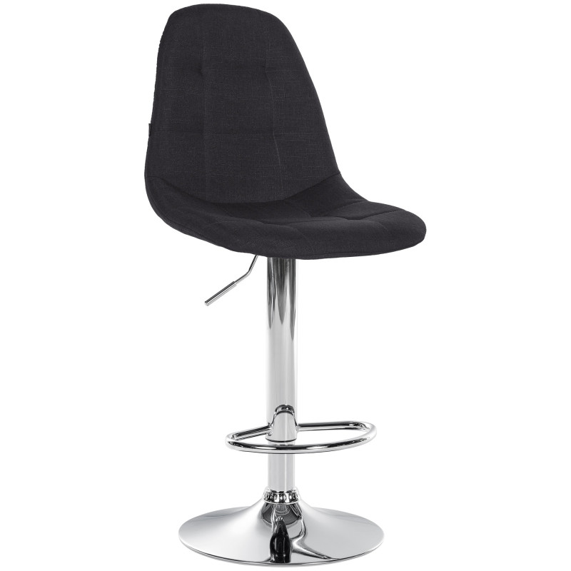 Tabouret de bar Elmore tissu C noir