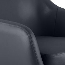 Ensemble de 2 tabourets de bar Grant en similicuir noir