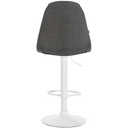 Tabouret de bar Elmore tissu W gris foncé