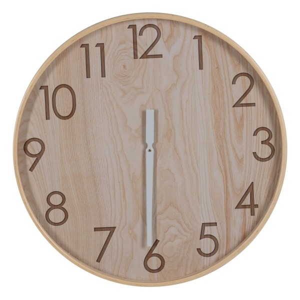 Horloge Murale Naturel Bois 60 x 60 x 5,5 cm