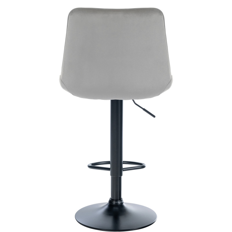 Tabouret de bar Toni velours gris