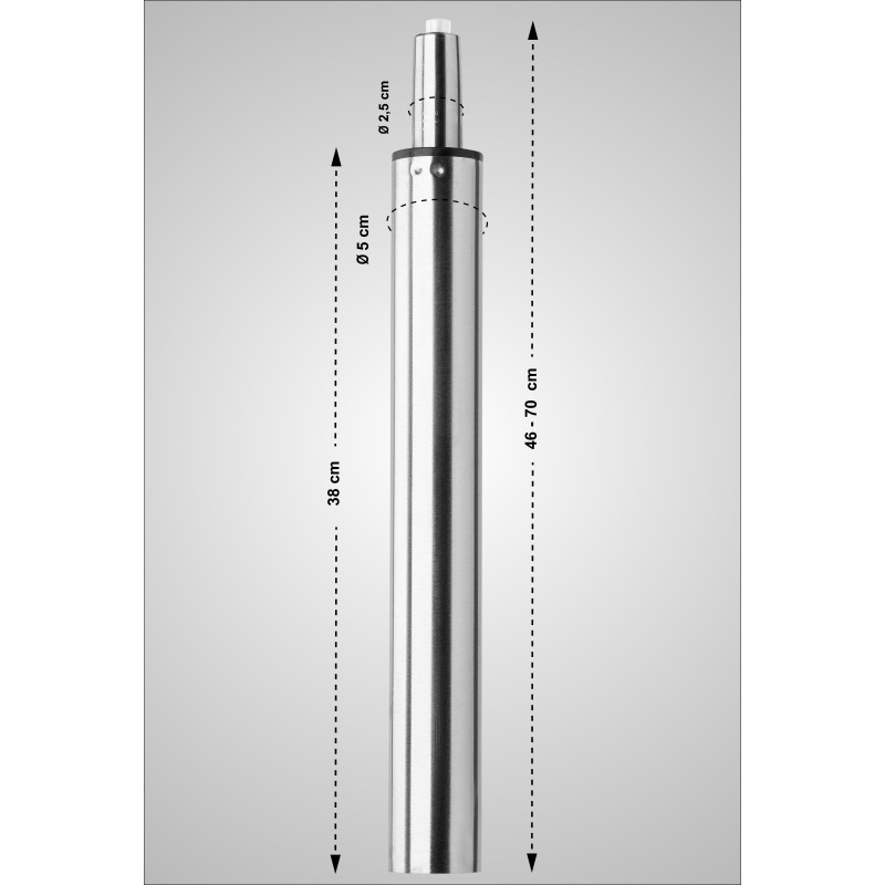 Tabouret de bar à vérin à gaz Panama, Limon, Damaso acier inoxydable
