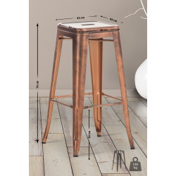 Tabouret de bar Joshua V2 cuivre