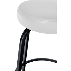 Tabouret de bar Kamari en cuir artificiel blanc