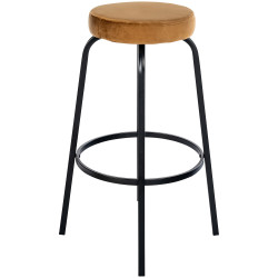 Tabouret de bar en velours Kamari café