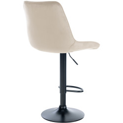 Tabouret de bar Toni velours crème