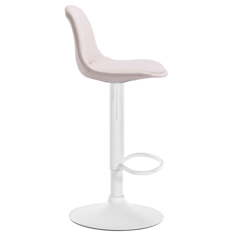 Tabouret de bar Kiel en tissu crème
