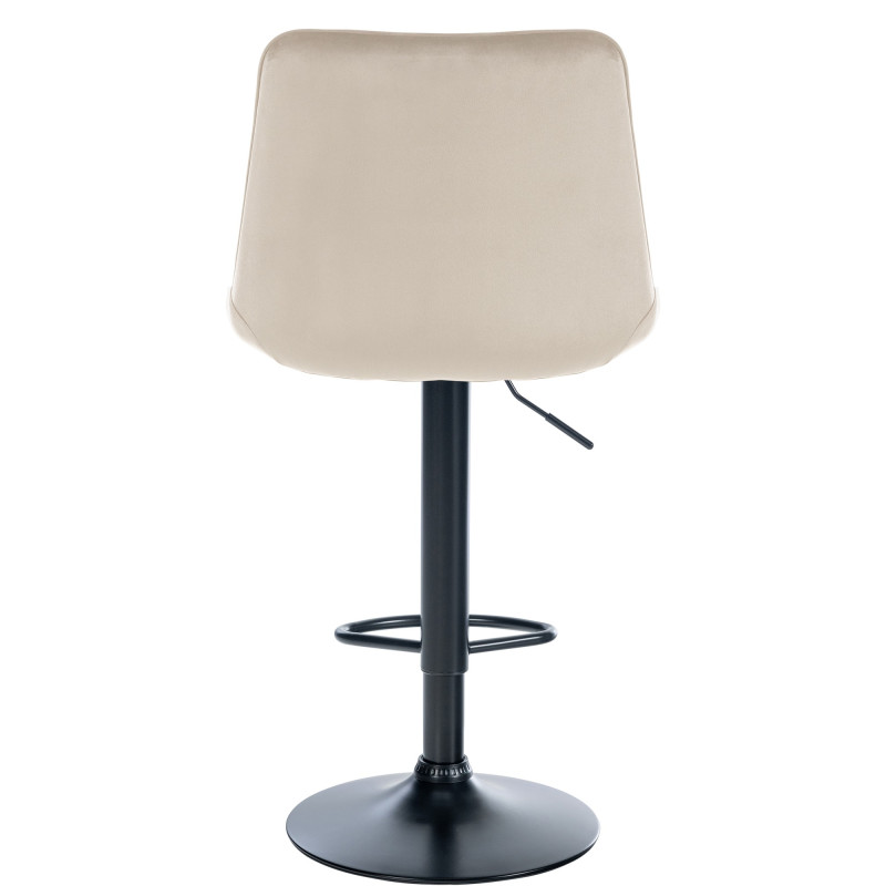 Tabouret de bar Toni velours crème
