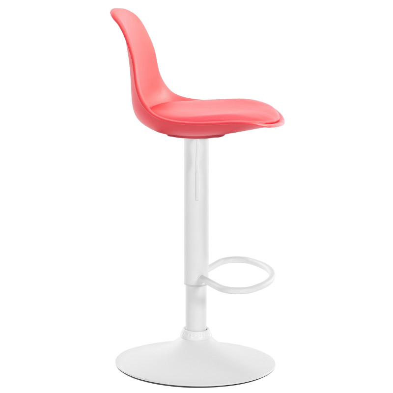 Tabouret de bar Kiel, similicuir rouge