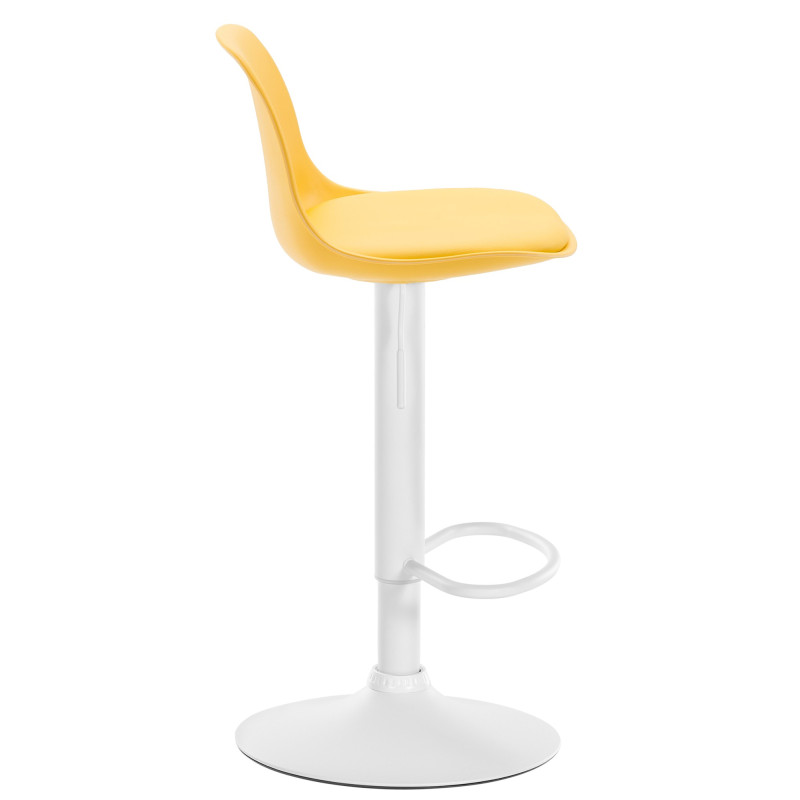Tabouret de bar Kiel, similicuir jaune