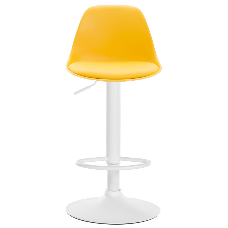 Tabouret de bar Kiel, similicuir jaune