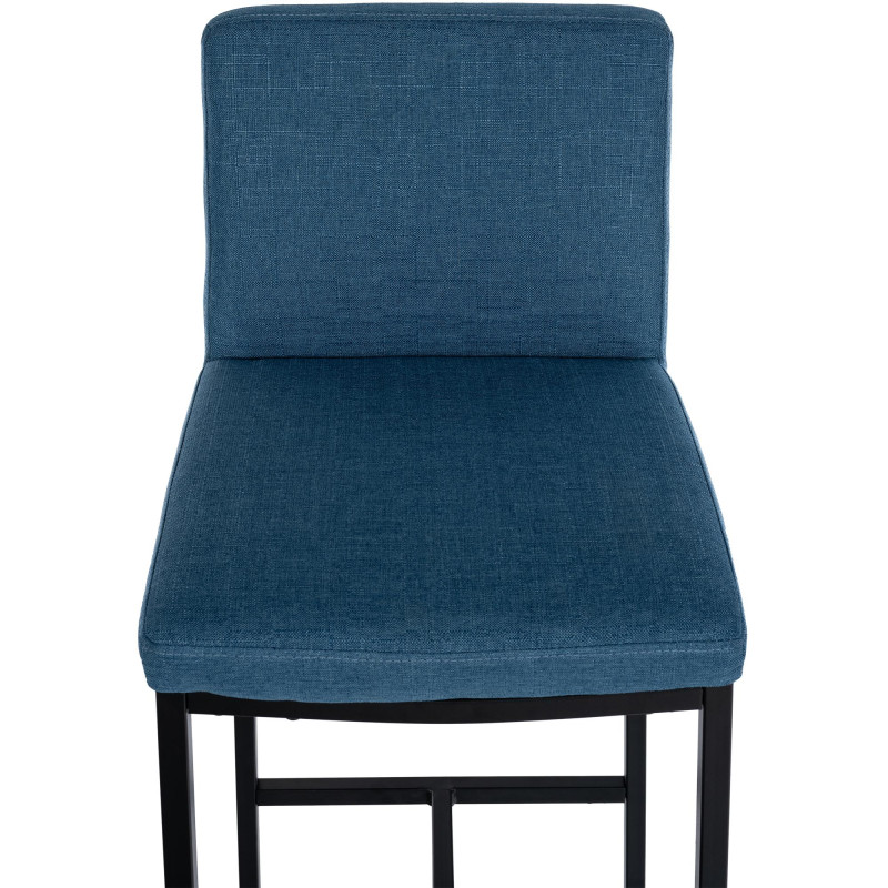 Tabouret de bar Freeport tissu B bleu