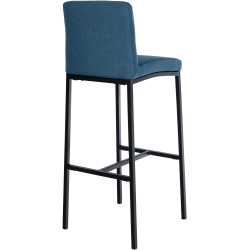 Tabouret de bar Freeport tissu B bleu