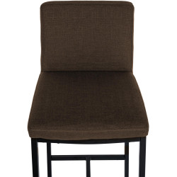 Tabouret de bar Freeport tissu B brun