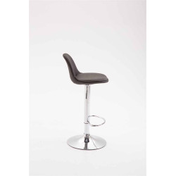 Ensemble de 2 tabourets de bar en tissu Kiel gris foncé