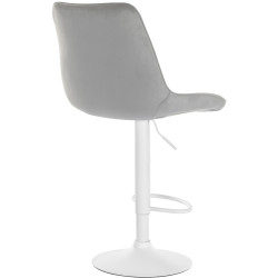 Tabouret de bar Toni velours gris