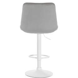 Tabouret de bar Toni velours gris
