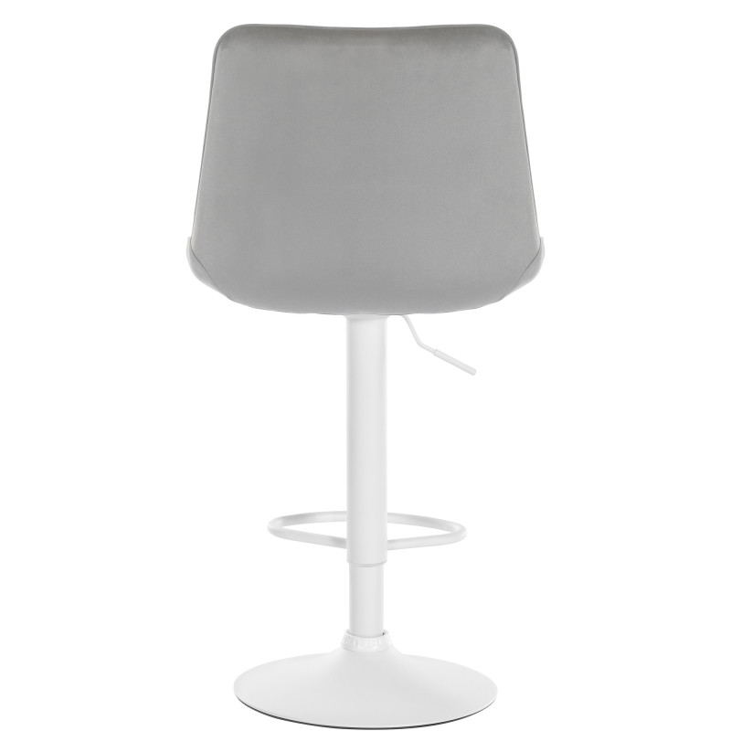 Tabouret de bar Toni velours gris