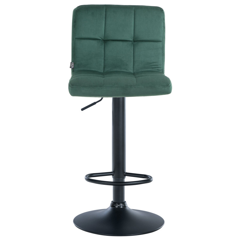Lot de 2 tabourets de bar en velours Pérou vert