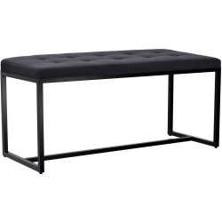 Banc en tissu Barci B noir