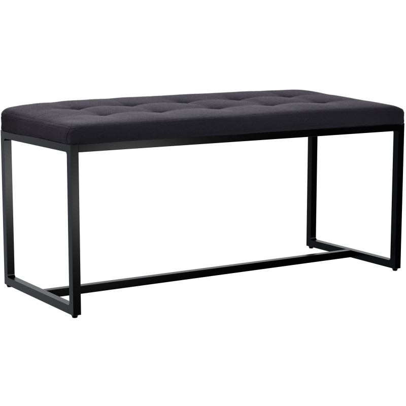 Banc en tissu Barci B noir