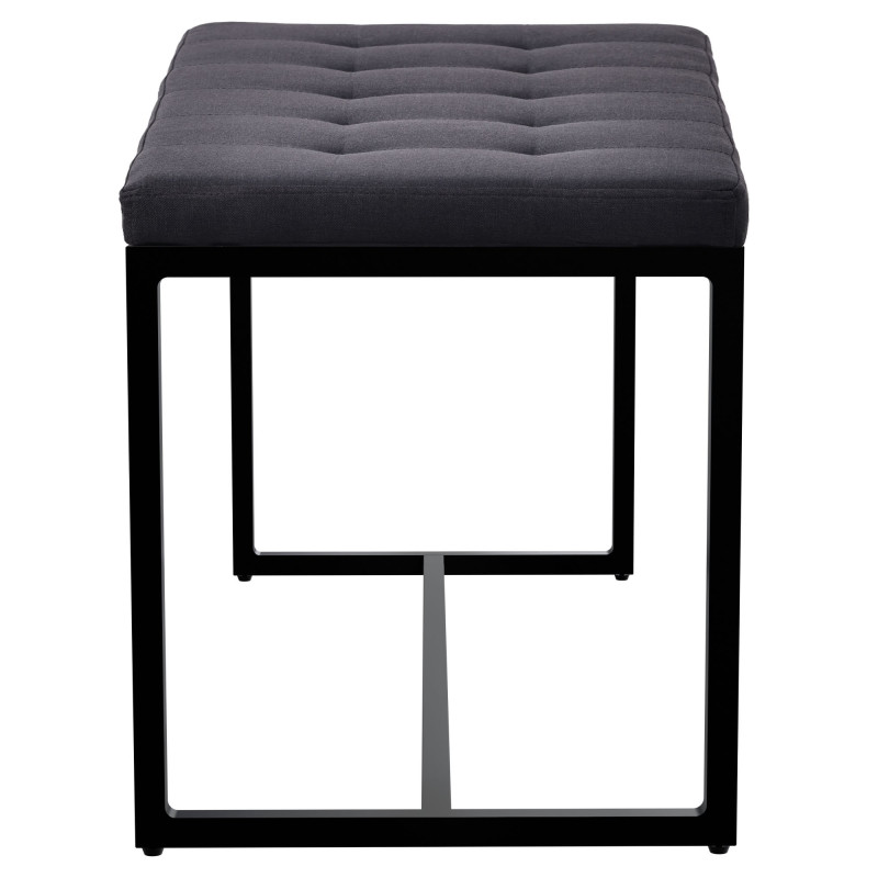 Banc en tissu Barci B noir