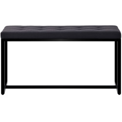 Banc en tissu Barci B noir