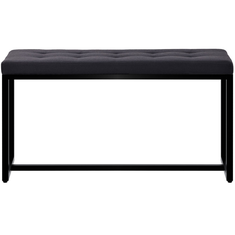Banc en tissu Barci B noir